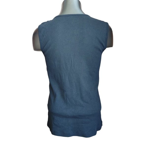 WHITE STAG Womens M Black Basic Casual Sleeveless Shirt Blouse - Picture 2 of 3